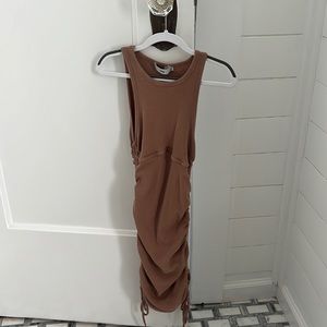 brown/tan tight dress